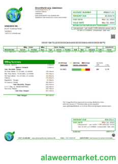 GreenWorld utility business bill,  SCR